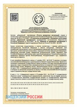 Приложение к сертификату для ИП Октябрьский Сертификат СТО 03.080.02033720.1-2020