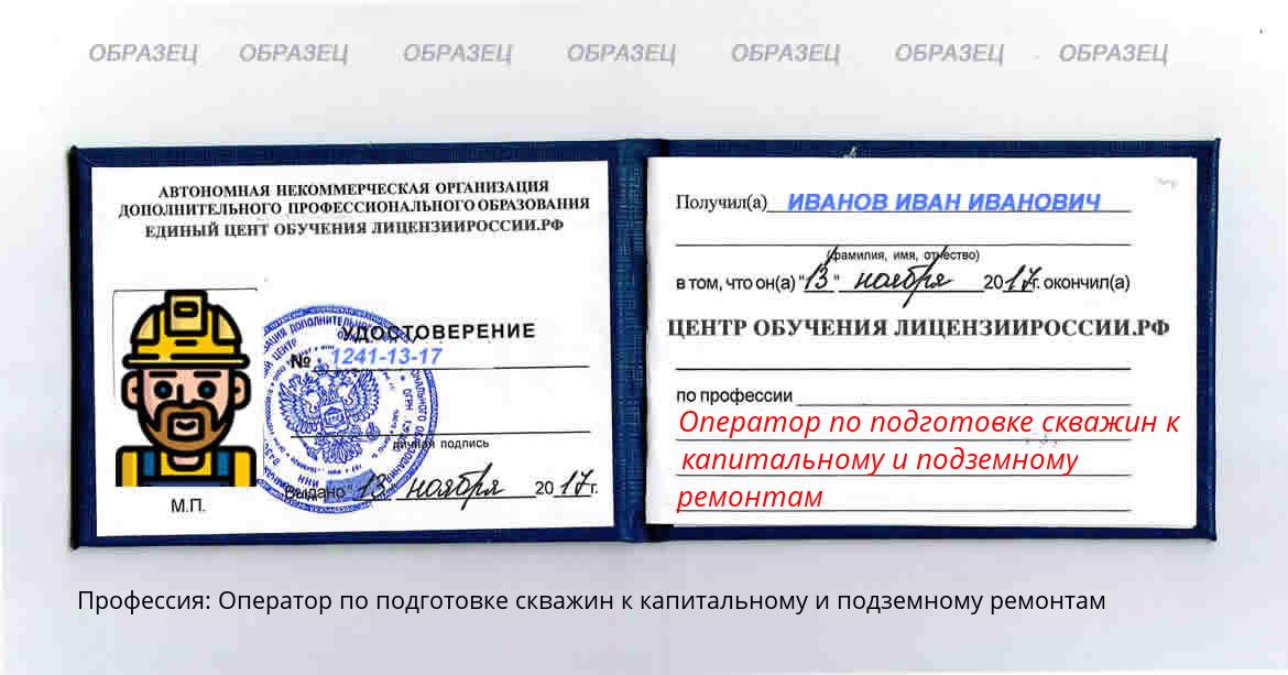 Оператор по подготовке скважин к капитальному и подземному ремонтам Октябрьский